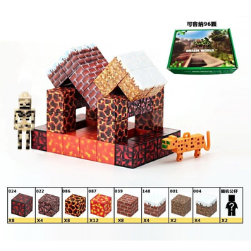 Майнкрафт конструктор магнітний Minecraft 50 елементів 10014 фото