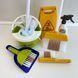Набір для прибирання,пилосос на батарейках,візок, відро з віджимом, швабра, мітла, щітка, знак попередження, 20 предметів 667-68 фото 2