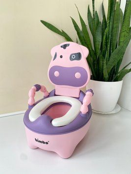 Горщик дитячий Bimbo розмір: 32х22х36 см Рожевий, м`яке сидіння,пакунок малюка,є ясла 8236-48 фото