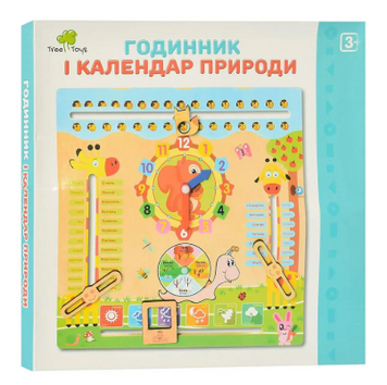 Дерев&rsquo;яна навчальна гра MD 2063 &laquo;Годинник і календар природи&raquo; 30,5&times;30,5 см MD 2063 фото