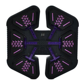 Боксерский набор с мишенями на 6 целей, Bluetooth, светом, музыкой и 9 скоростями, черный 4646 фото