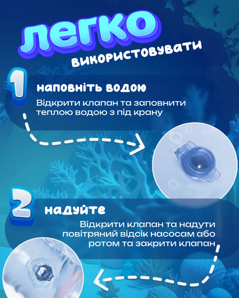 Надувний дитячий водний аква килимок круглий 60 см 68925 фото