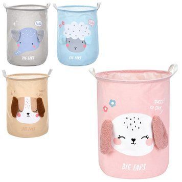 Корзина для игрушек, диам. 35см., высота 44см., 2 ручки MR 1495 фото