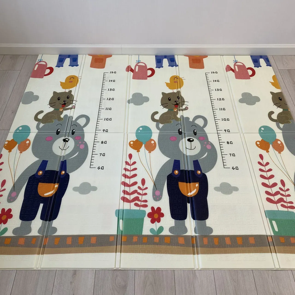 Детский коврик 180x120x0,8 см, для ползания двусторонний складной,є ясла 45508 фото